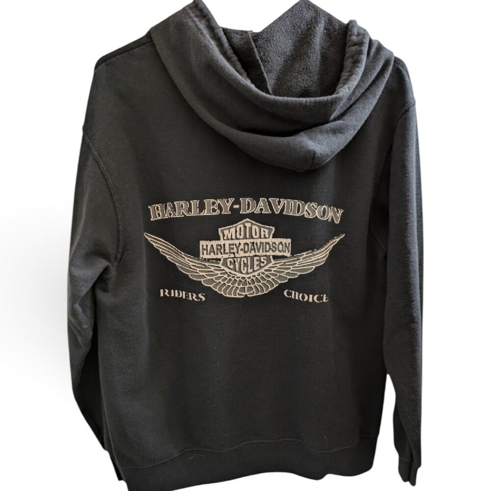 HARLEY DAVIDSON MOTORCYCLES Dealers Choice Pullover Hoodie Black Men's medium